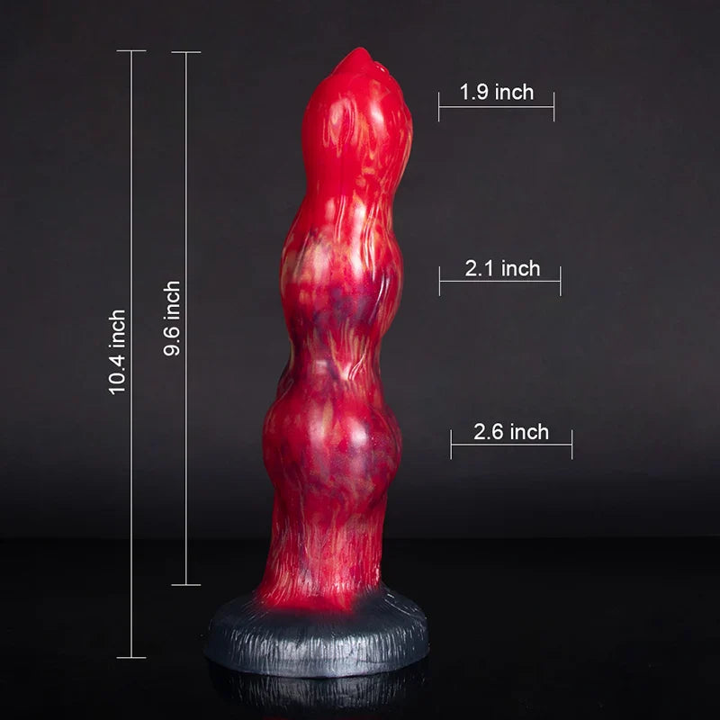 10.4-Inch Fantasy Monster Dildo with Triple Knot Detailing