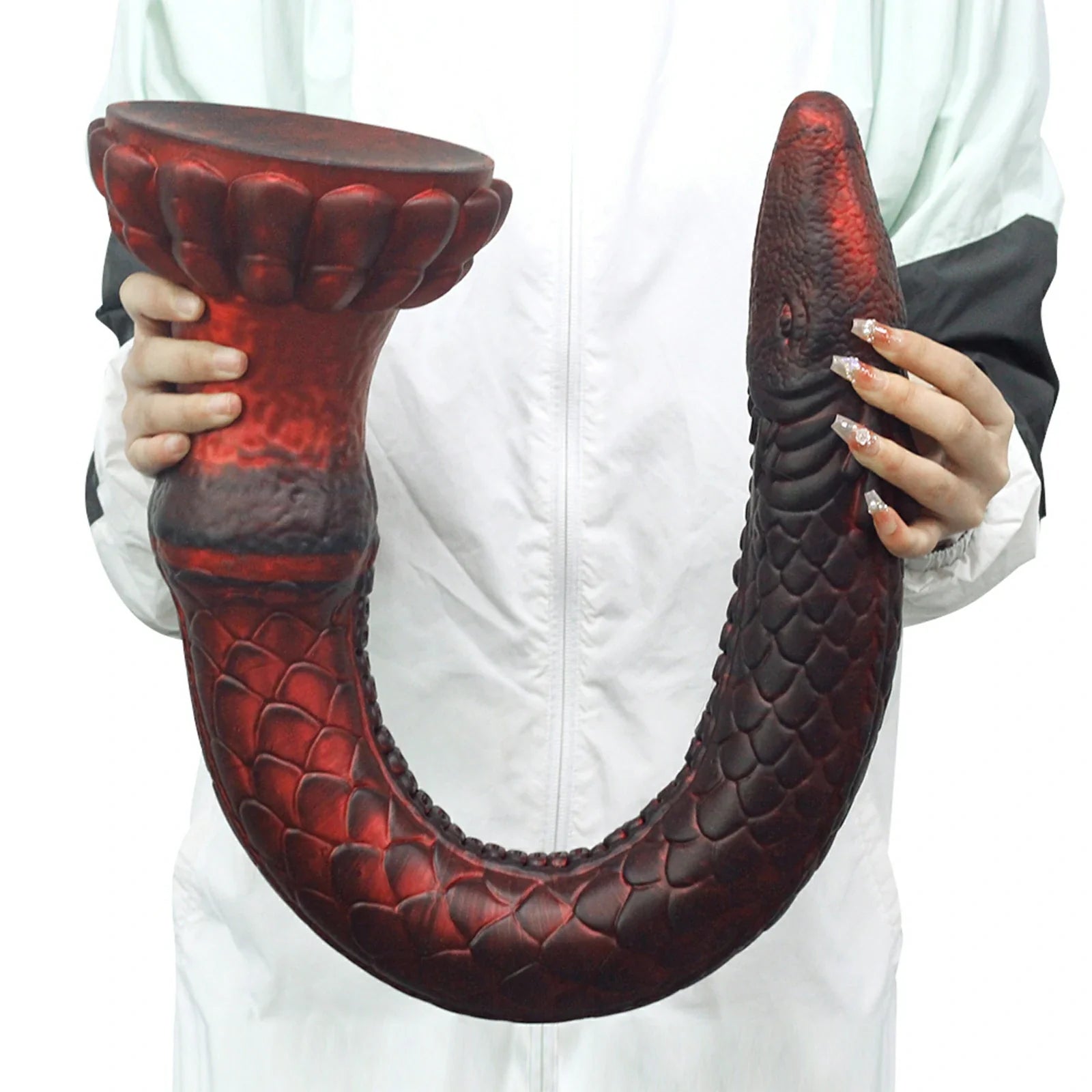 16.4 Inch Fantasy Tentacle Dildo with Monster Claw Base & Scaled Texture