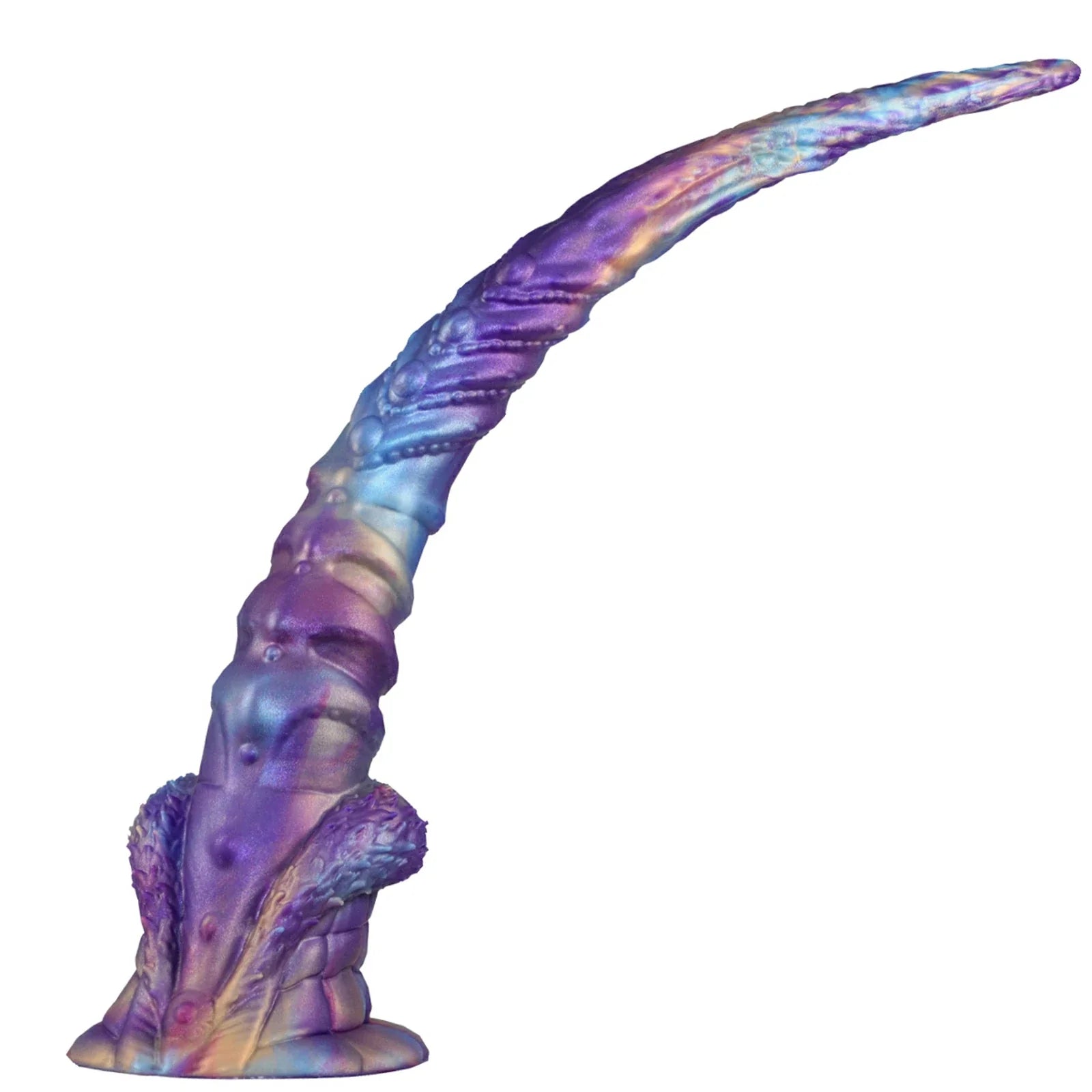 17.5 Inch Fantasy Tentacle Dildo with Ocean Swirl Texture & Suction Cup Base