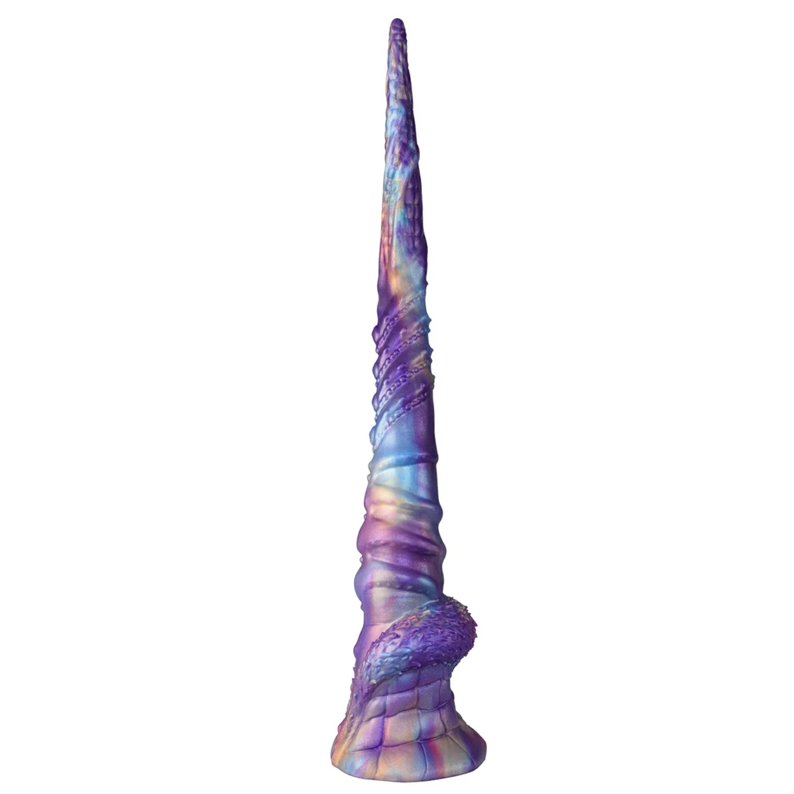 17.5 Inch Fantasy Tentacle Dildo with Ocean Swirl Texture & Suction Cup Base