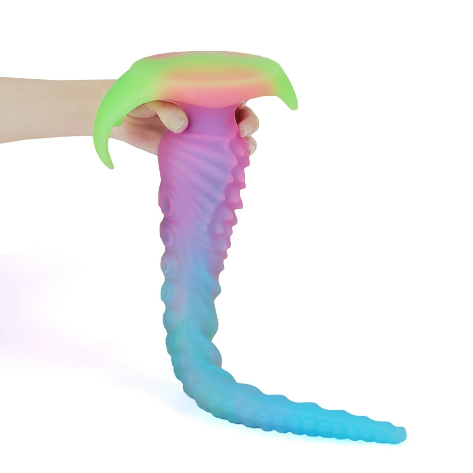 17.5 Inch Glow-in-the-Dark Fantasy Tentacle Dildo – Spiked Texture for Anal & Vaginal Play