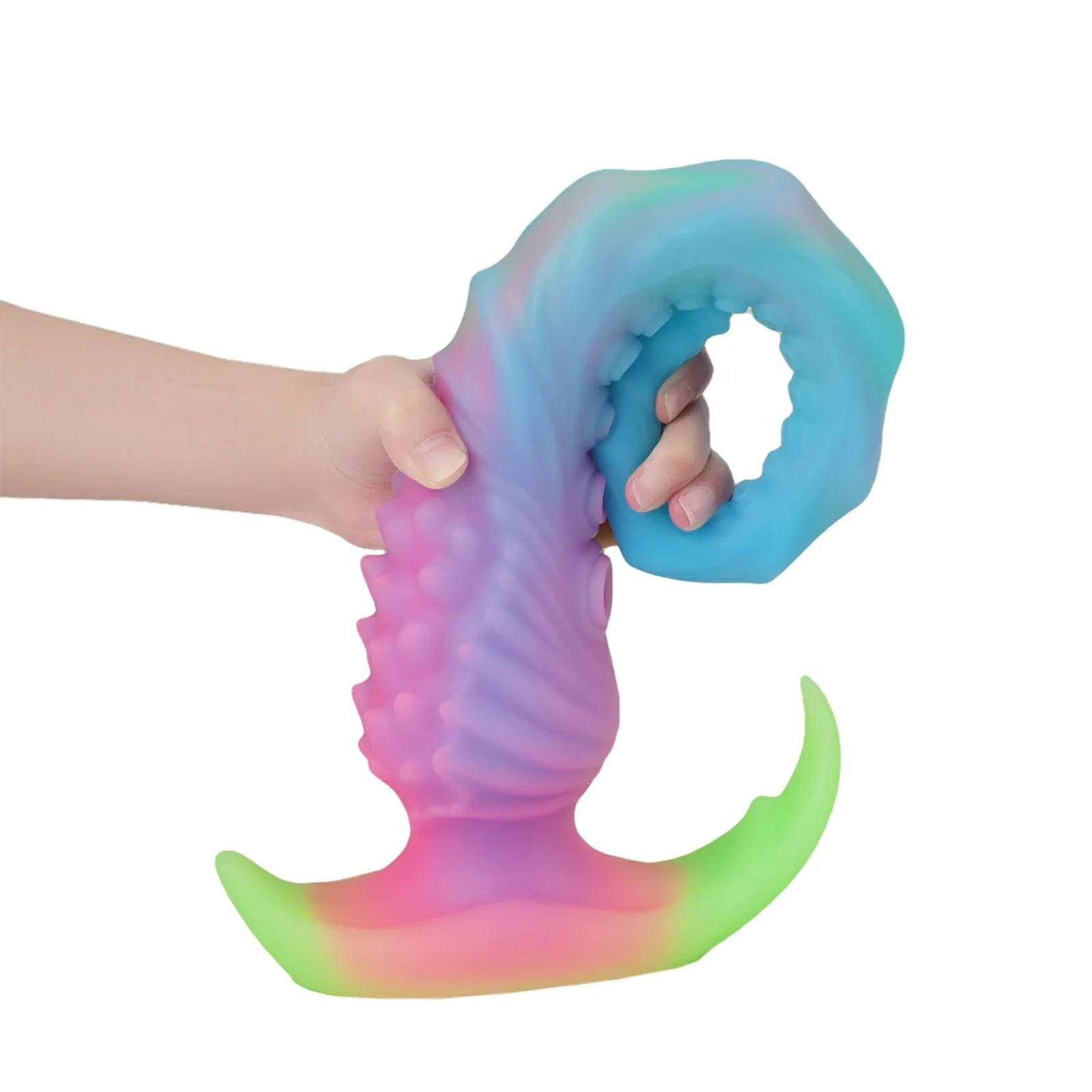 17.5 Inch Glow-in-the-Dark Fantasy Tentacle Dildo – Spiked Texture for Anal & Vaginal Play