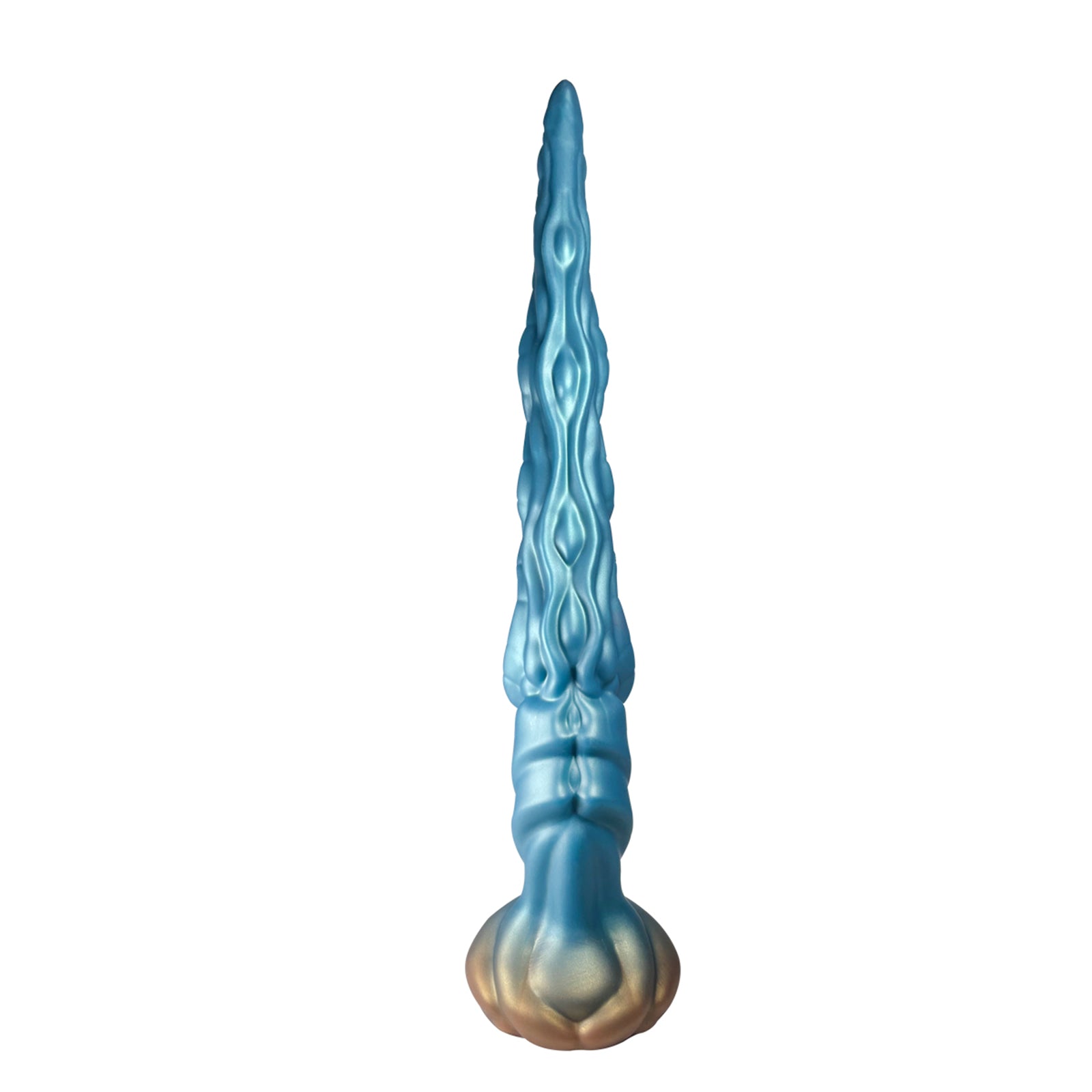 19.68 Inch Lovecraftian Octopus Tentacle Dildo with Blue-Gold Veins & Suction Cup Base
