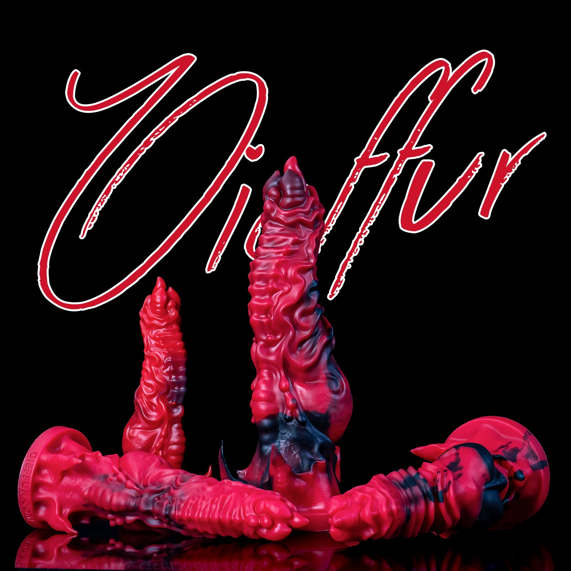 Dragon Fantasy Silicone Dildo with Scales, Tentacles & Suction Cup