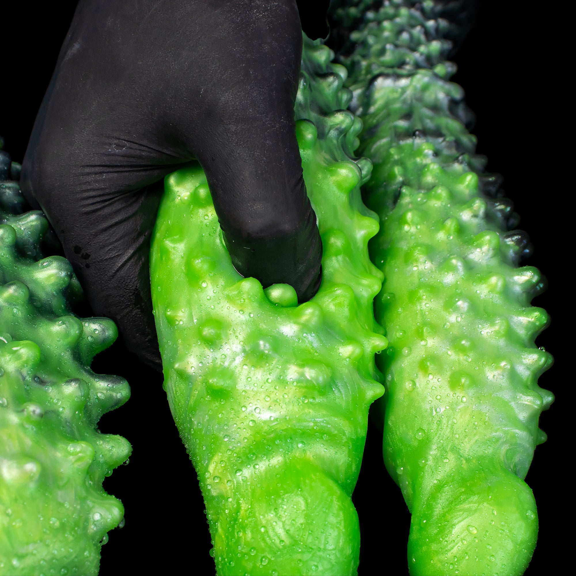 "Abyss" Spiked Dildo | Black Monster Dildo | Platinum Silicone