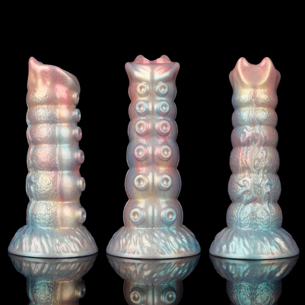 Dennis Colorful Inflatable Ovipositor Dildo – Fantasy Roleplay Air Pump Egg-Laying Toy(3 Eggs)