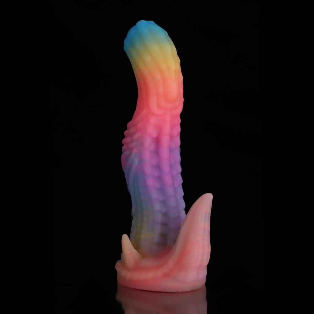 Dinosaur Fantasy Dildo – Blue Yellow Purple Gradient Design