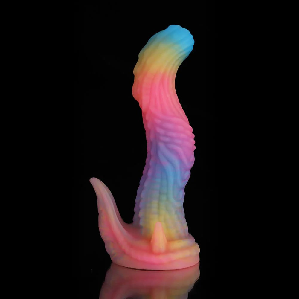 Dinosaur Fantasy Dildo – Blue Yellow Purple Gradient Design