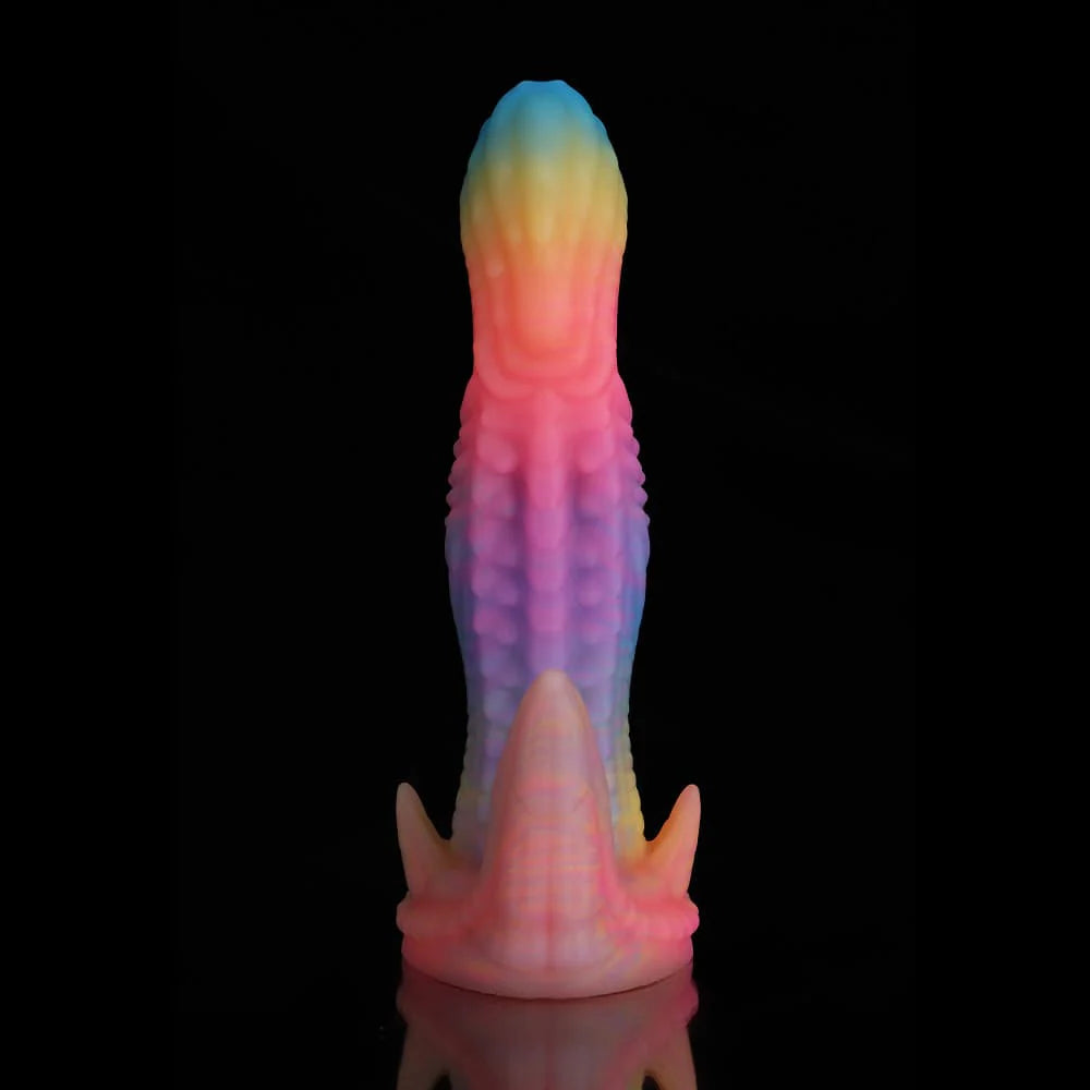 Dinosaur Fantasy Dildo – Blue Yellow Purple Gradient Design