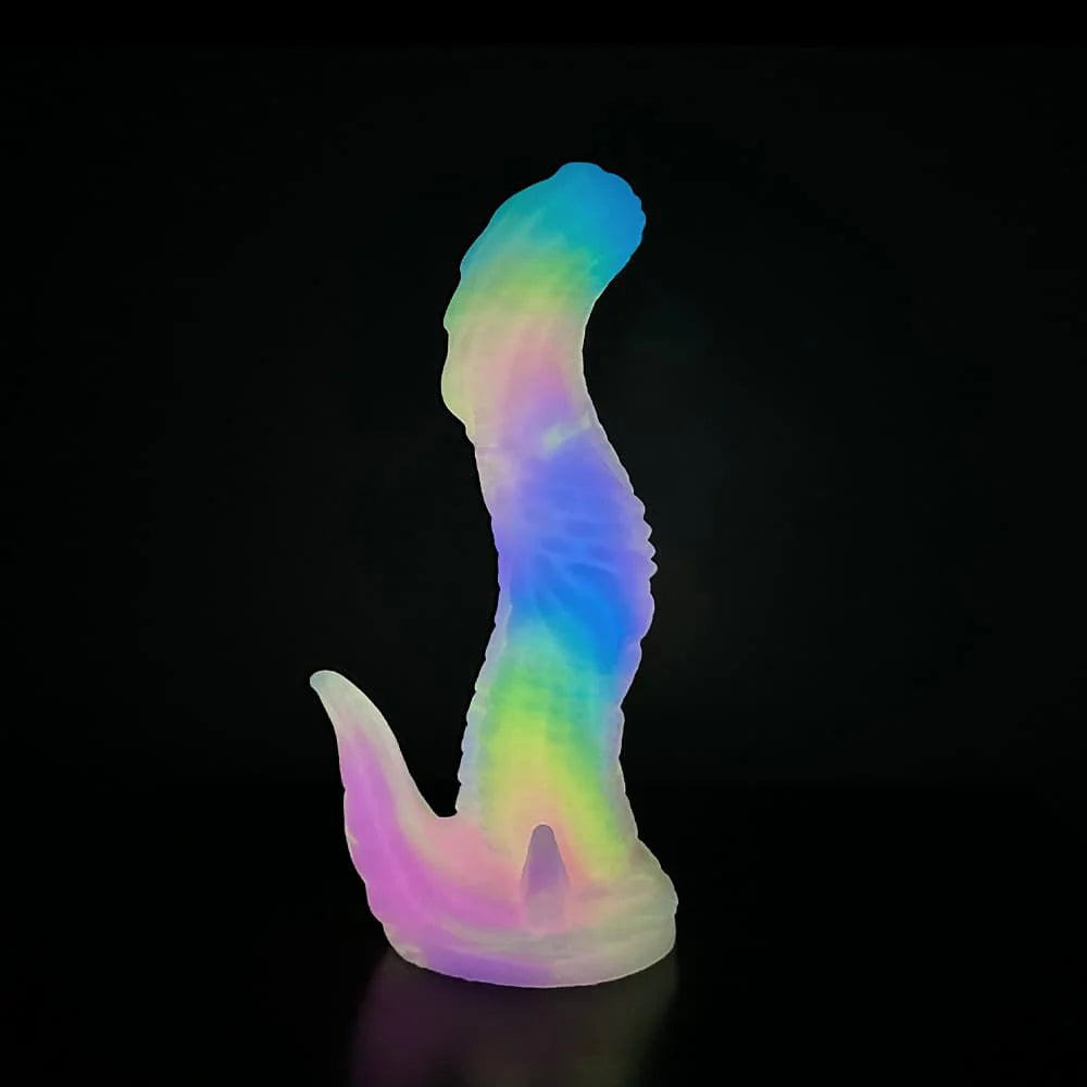 Dinosaur Fantasy Dildo – Blue Yellow Purple Gradient Design
