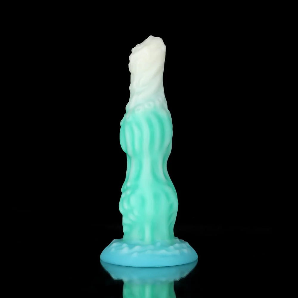 Dog Blue Green Knot Dildo – Fantasy Animal Inspired Sculpted Design