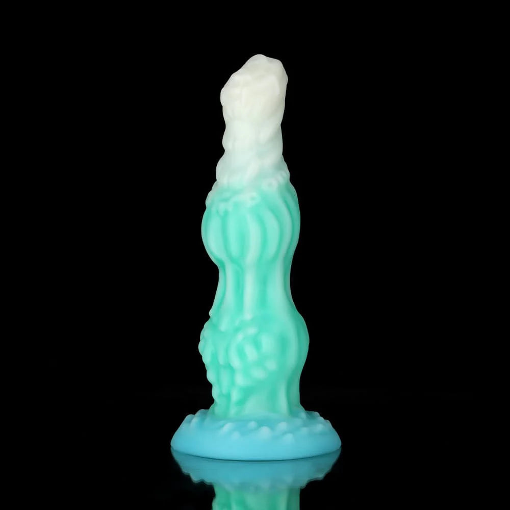 Dog Blue Green Knot Dildo – Fantasy Animal Inspired Sculpted Design
