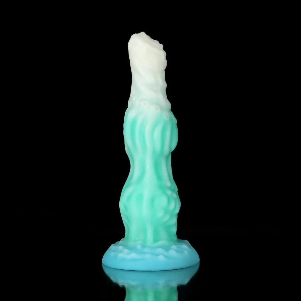 Dog Blue Green Knot Dildo – Fantasy Animal Inspired Sculpted Design