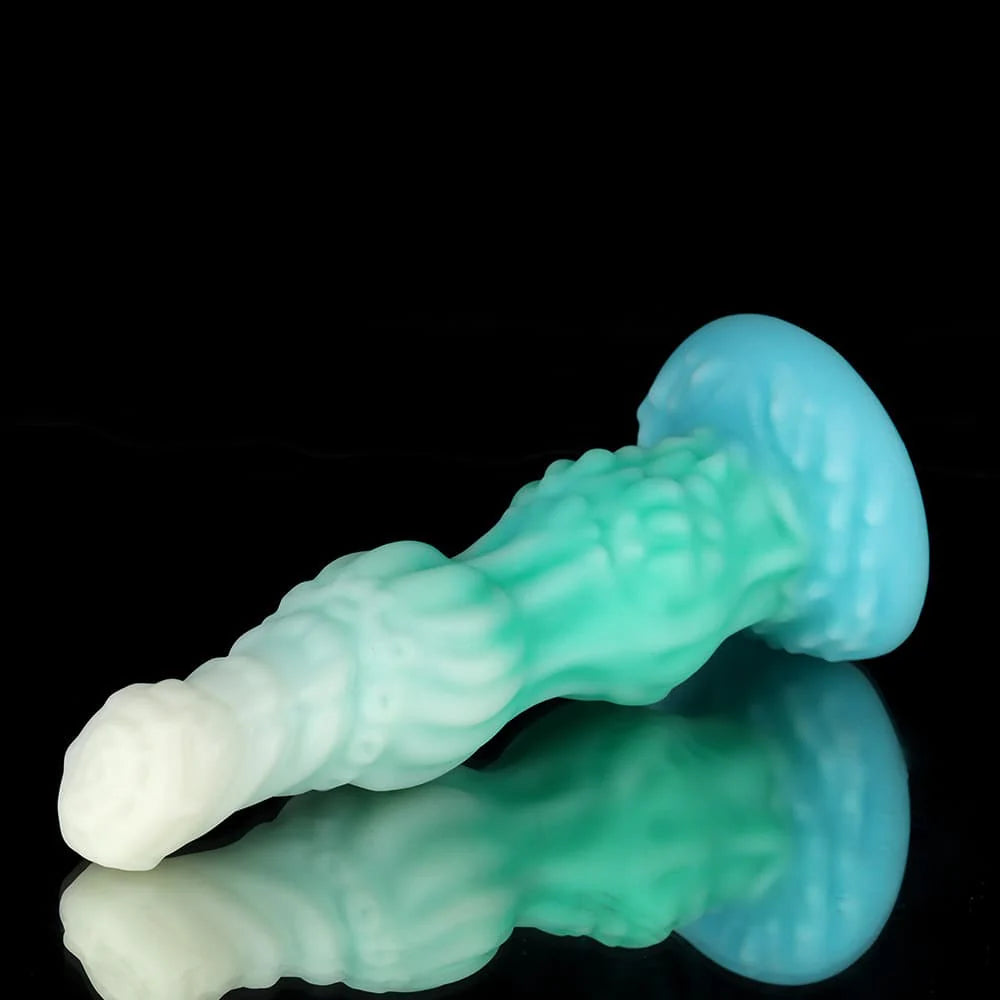 Dog Blue Green Knot Dildo – Fantasy Animal Inspired Sculpted Design