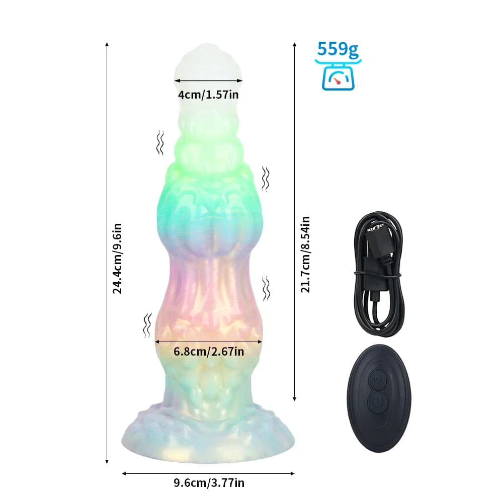 Dog Fantasy Electric Dildo with Luminous Design