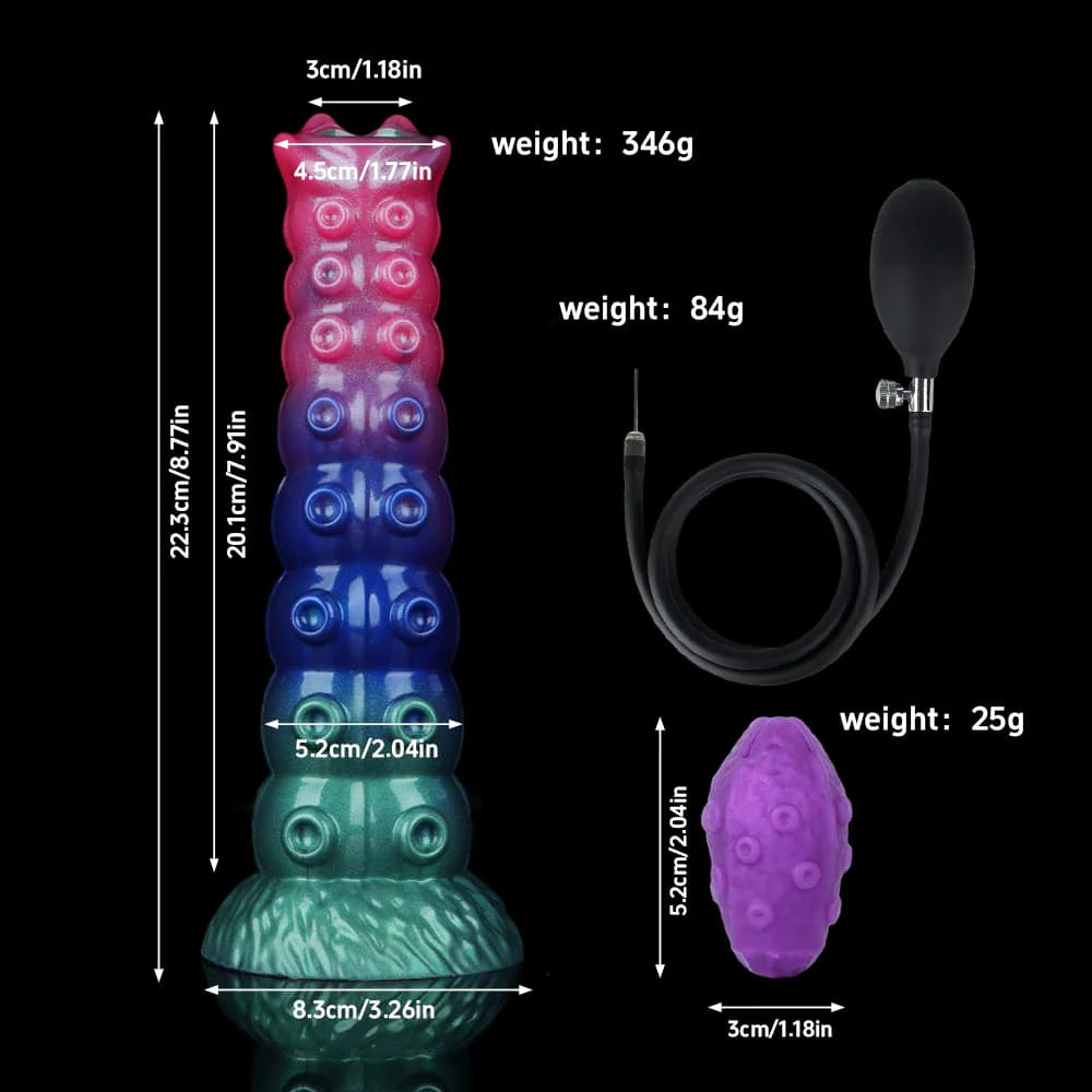 Inflatable Ovipositor Dildo – Fantasy Egg-Laying Roleplay Inflatable Toy(4 Eggs)