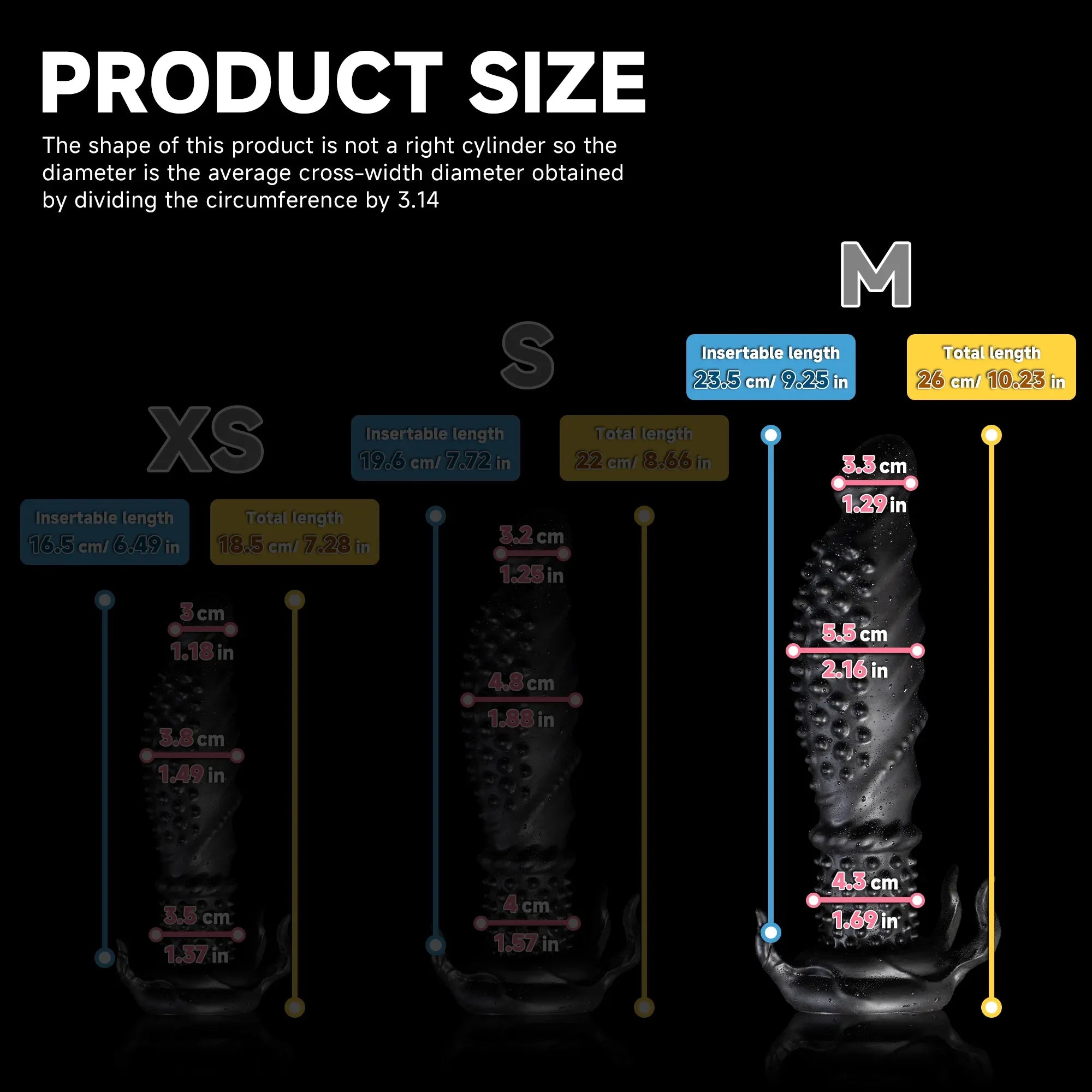 "Abyss" Spiked Dildo | Black Monster Dildo | Platinum Silicone