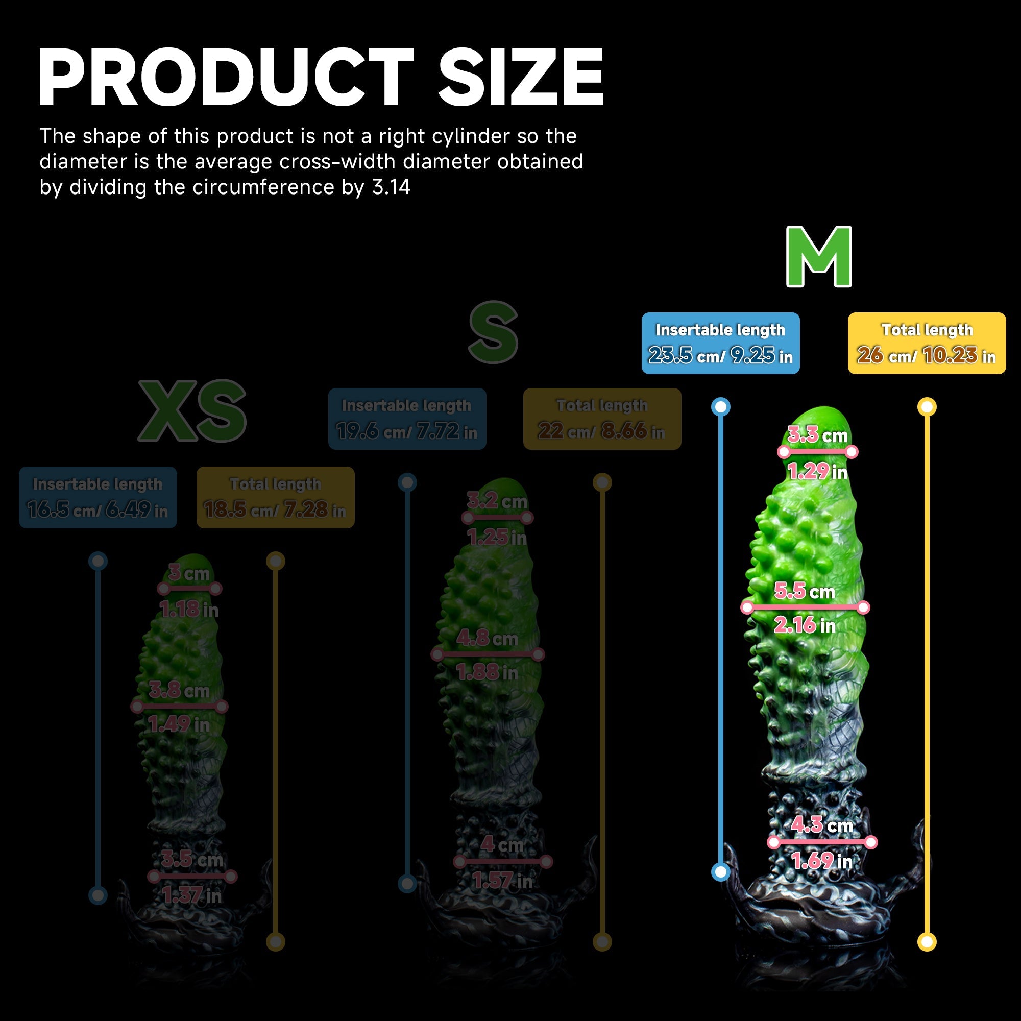 "Abyss" Spiked Dildo | Black Monster Dildo | Platinum Silicone