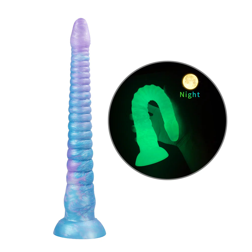 Octopus Gradient Blue Purple Tentacle Dildo Anal Plug – Glow in the Dark Fantasy Design