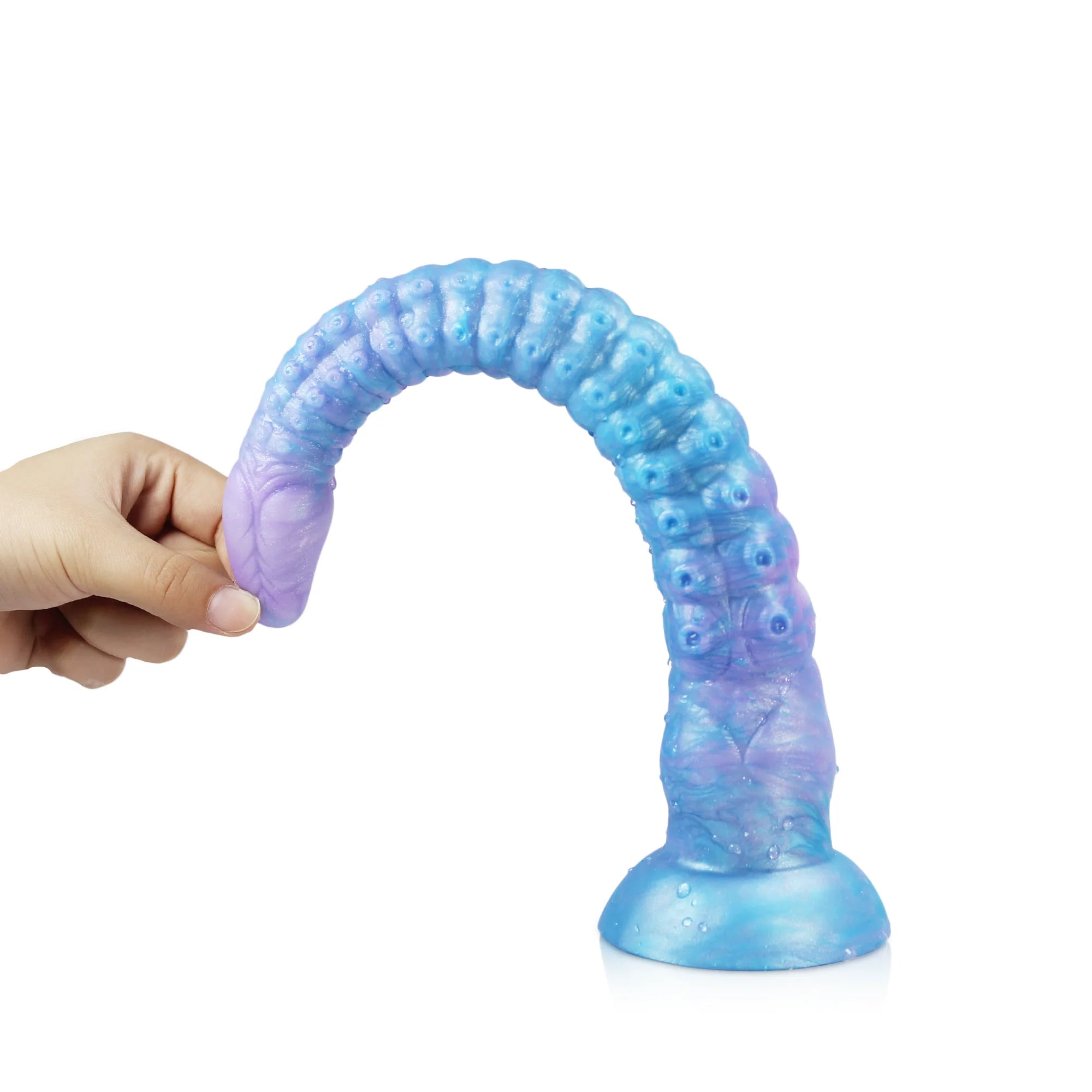 Octopus Gradient Blue Purple Tentacle Dildo Anal Plug – Glow in the Dark Fantasy Design