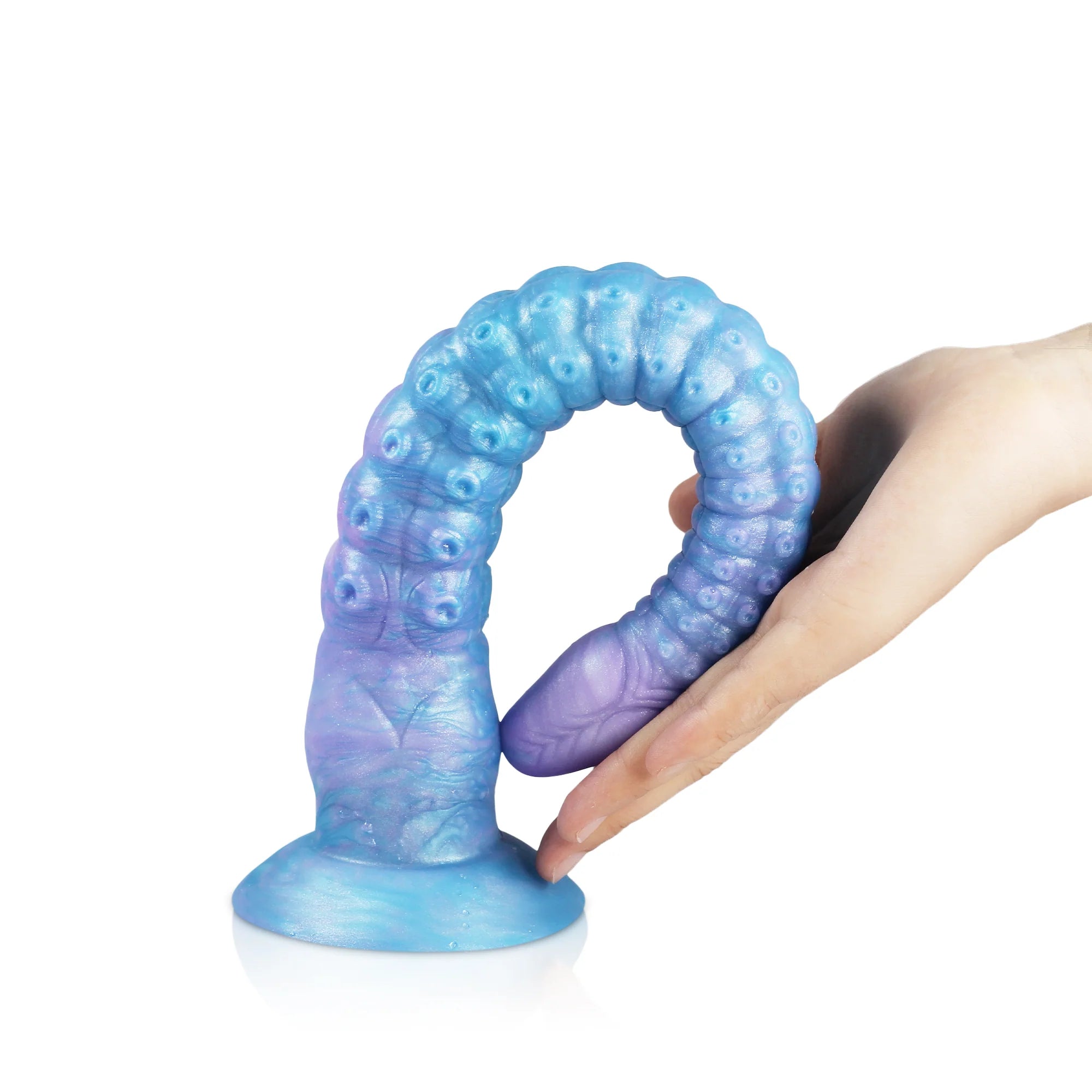 Octopus Gradient Blue Purple Tentacle Dildo Anal Plug – Glow in the Dark Fantasy Design