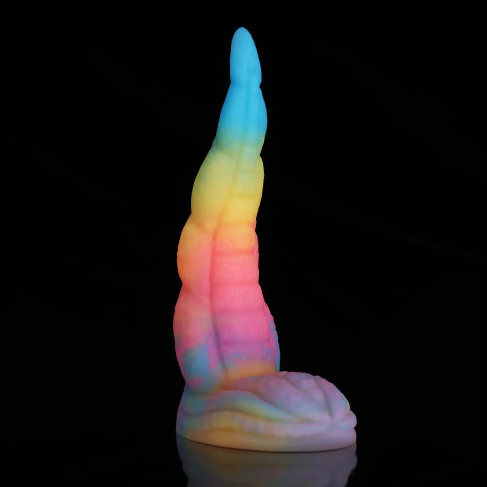 Octopus Tail Dildo – Blue Yellow Purple Gradient Design