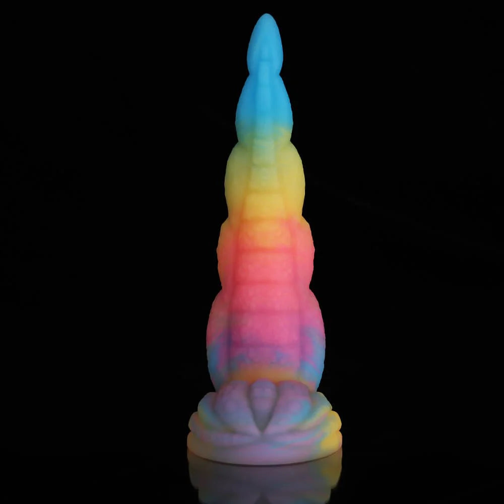 Octopus Tail Dildo – Blue Yellow Purple Gradient Design