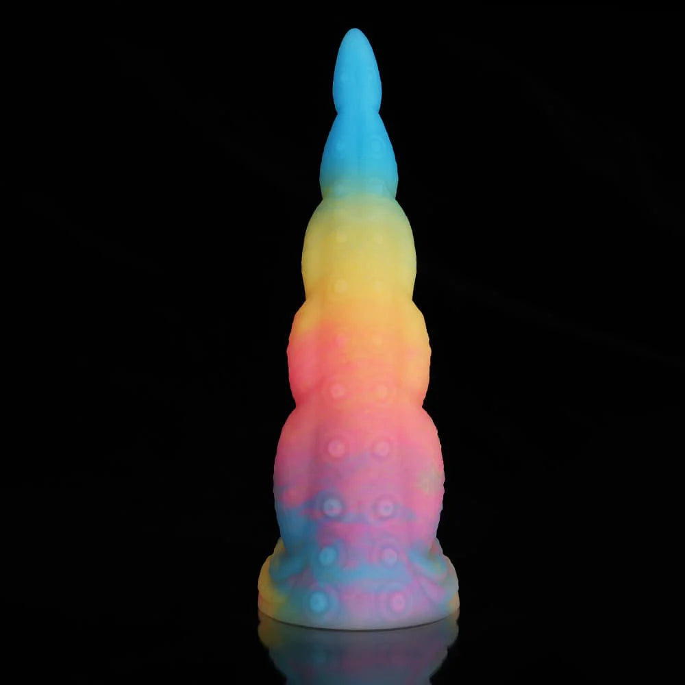 Octopus Tail Dildo – Blue Yellow Purple Gradient Design