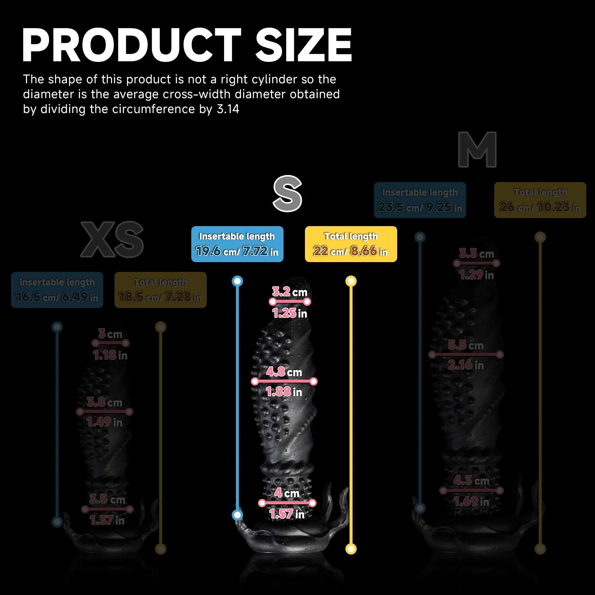"Abyss" Spiked Dildo | Black Monster Dildo | Platinum Silicone