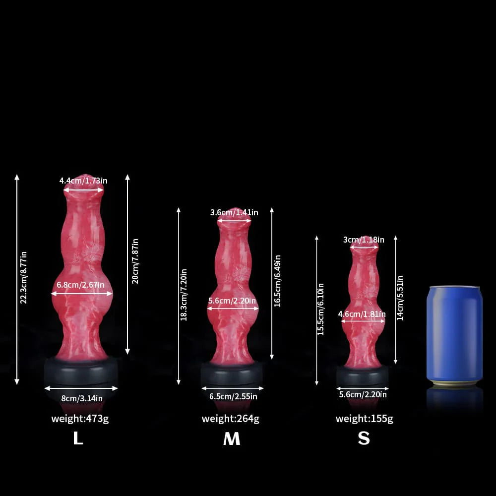 Skinny Dog Rose Pink Animal Knot Dildo – Fantasy Dog Style Adult Toy