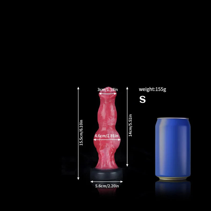 Skinny Dog Rose Pink Animal Knot Dildo – Fantasy Dog Style Adult Toy