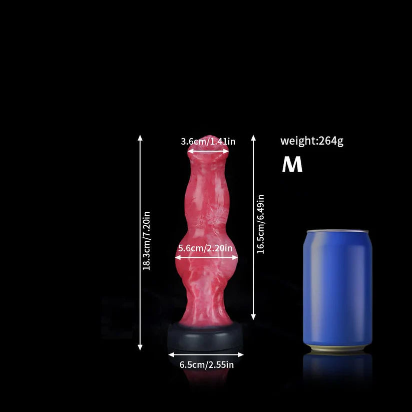 Skinny Dog Rose Pink Animal Knot Dildo – Fantasy Dog Style Adult Toy