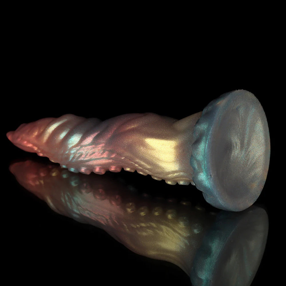 Small Octopus Tentacle Dildo – Rainbow Gradient Fantasy Design