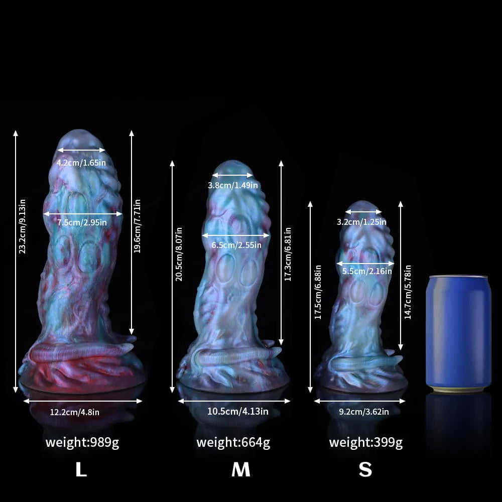 Taurus Blue Purple Gradient Knot Dildo