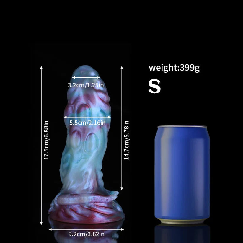 Taurus Blue Purple Gradient Knot Dildo