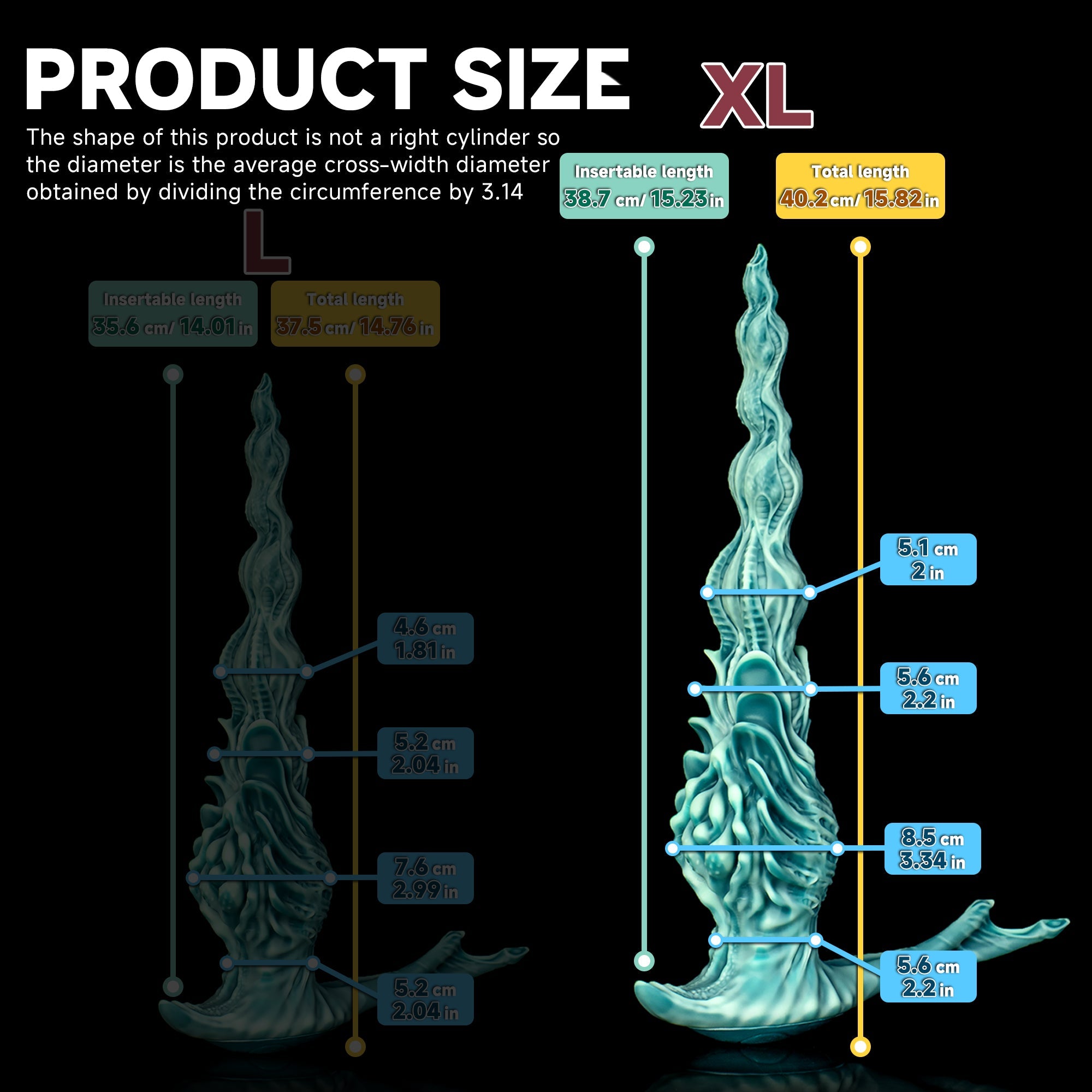 Winding Fantasy Dildo with Textured Beads