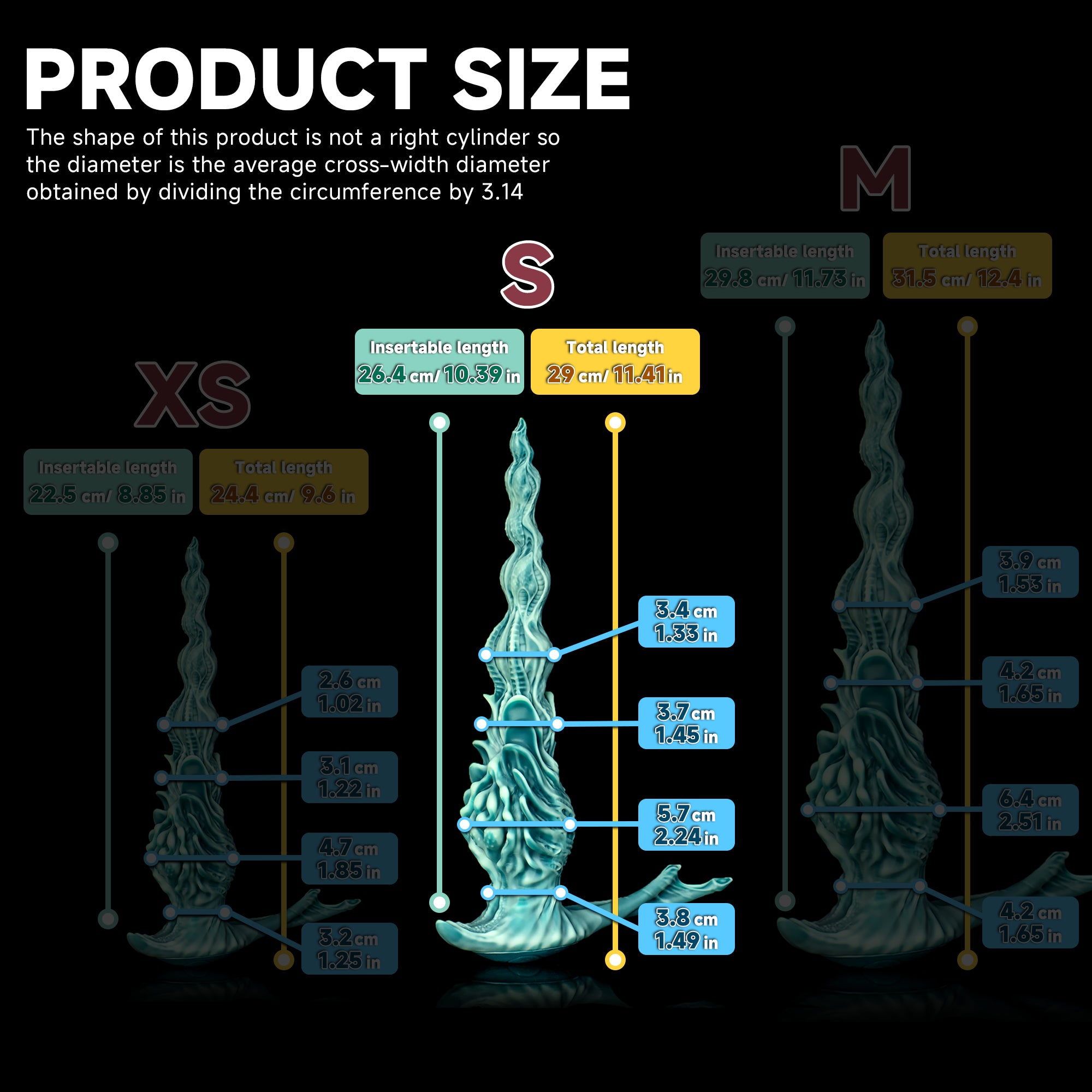 Winding Fantasy Dildo with Textured Beads