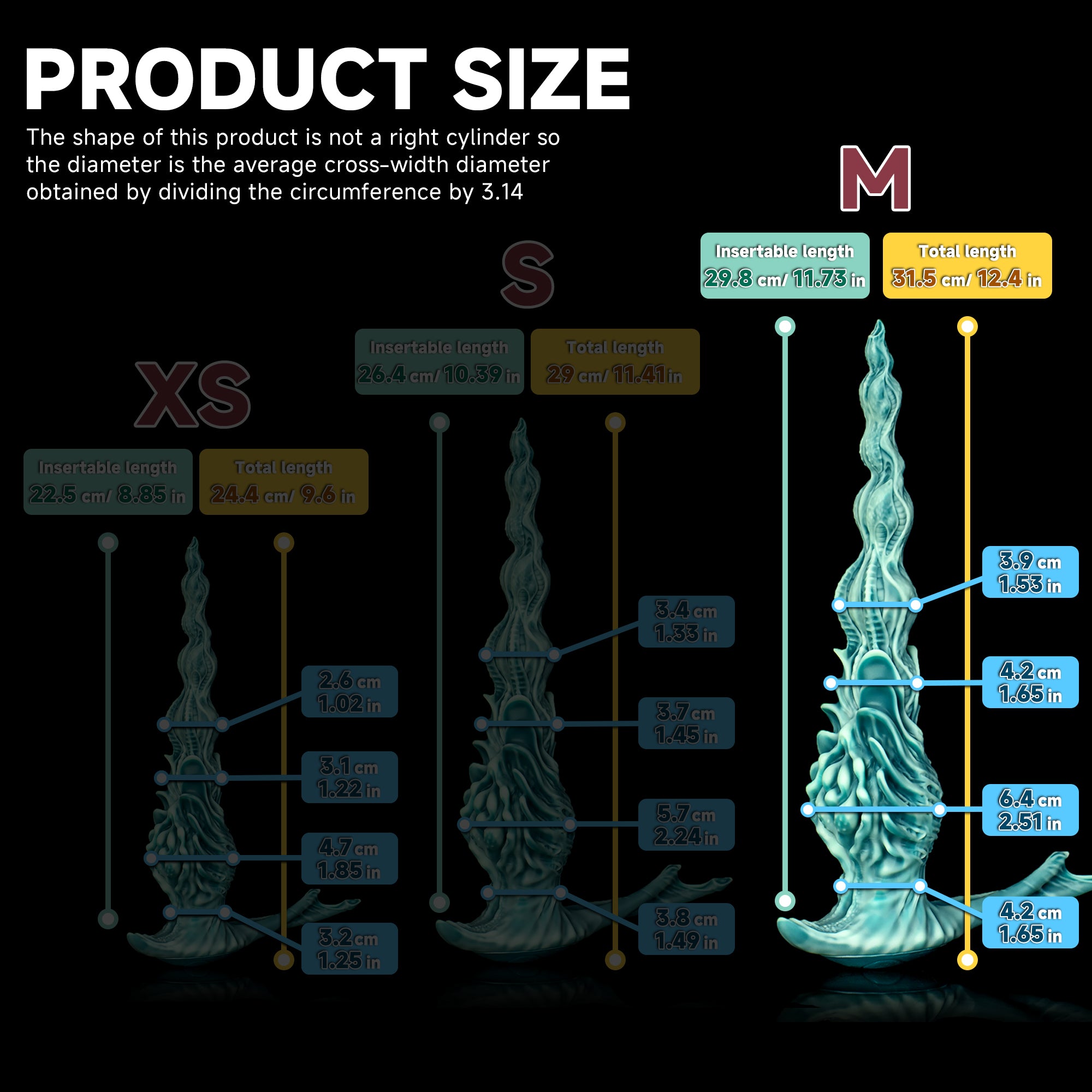 Winding Fantasy Dildo with Textured Beads