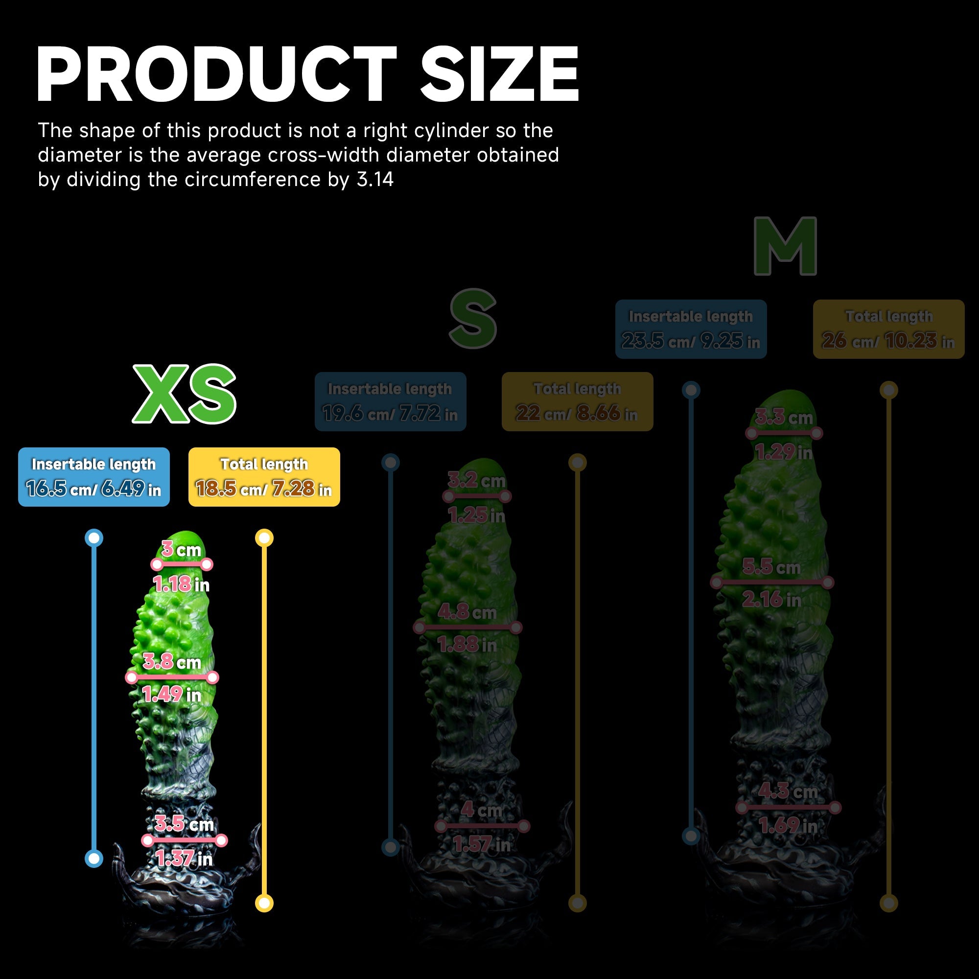 "Abyss" Spiked Dildo | Black Monster Dildo | Platinum Silicone