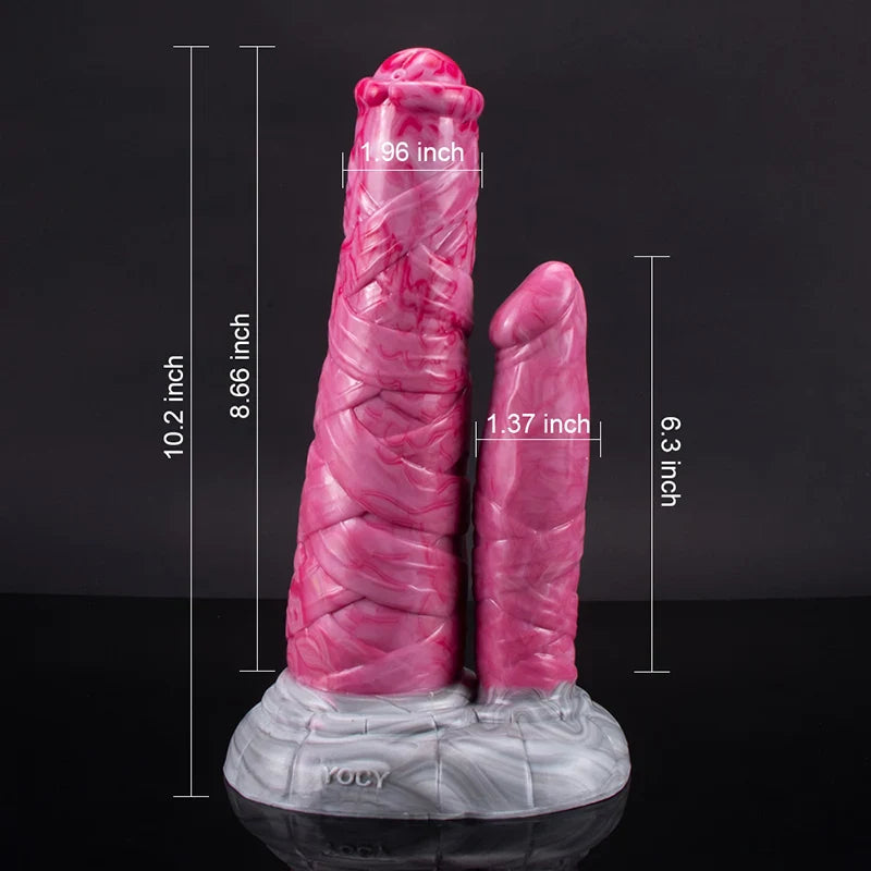 10.03-Inch Premium Silicone Horse Dildos – Lifelike Double-Headed Design