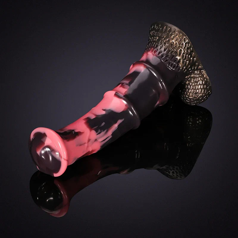 10.04 Inch Realistic Silicone Horse Dildo with Detailed Textured Testicles