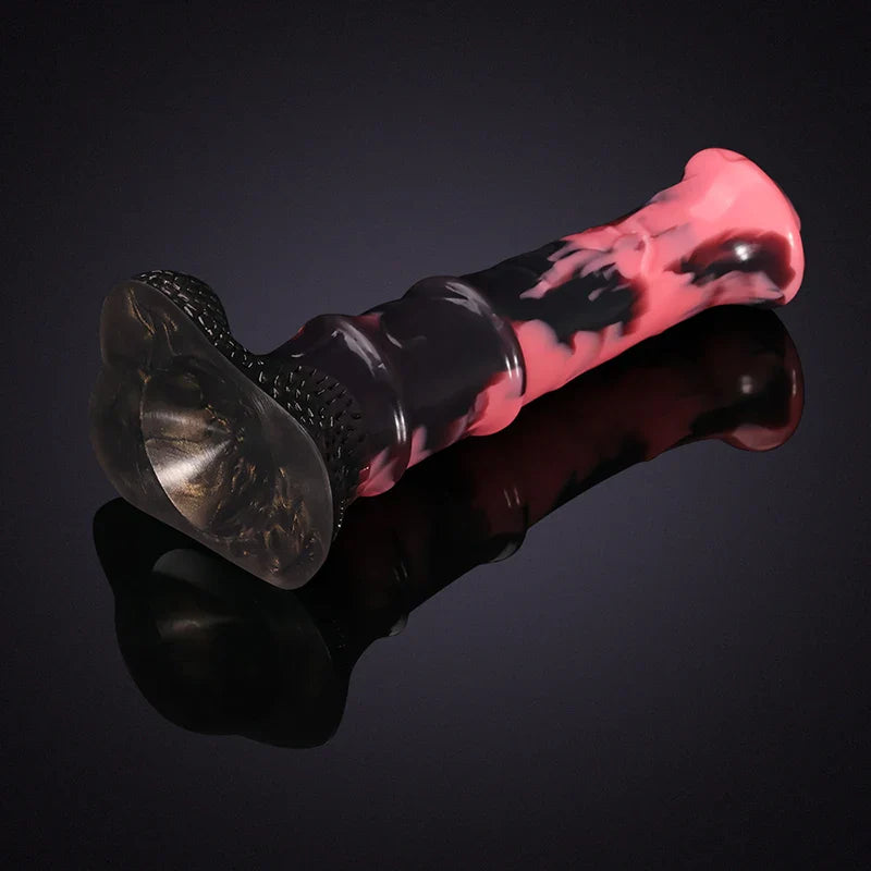 10.04 Inch Realistic Silicone Horse Dildo with Detailed Textured Testicles