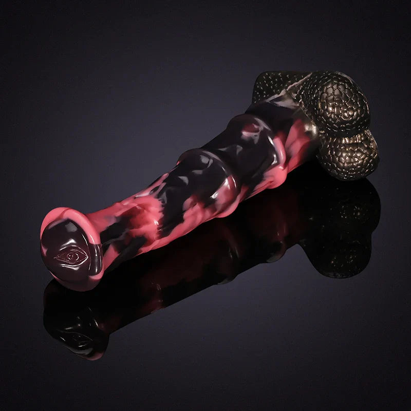 10.04 Inch Realistic Silicone Horse Dildo with Detailed Textured Testicles