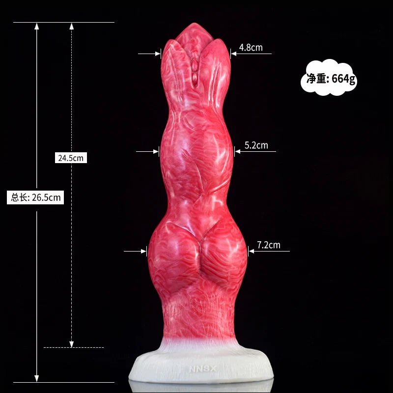 10.4-Inch Fantasy Monster Dildo with Triple Knot Detailing