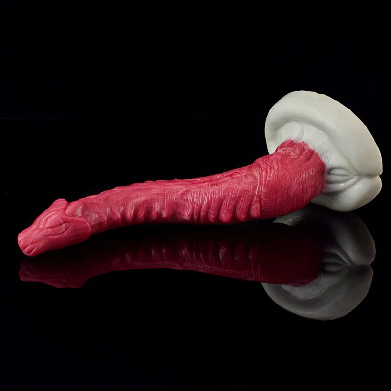 10.4 Inch Lifelike Curved Silicone Monster Dildo – Fantasy Adult Toy