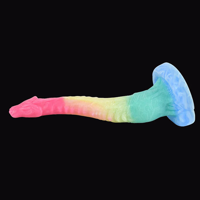 10.4 Inch Lifelike Curved Silicone Monster Dildo – Fantasy Adult Toy