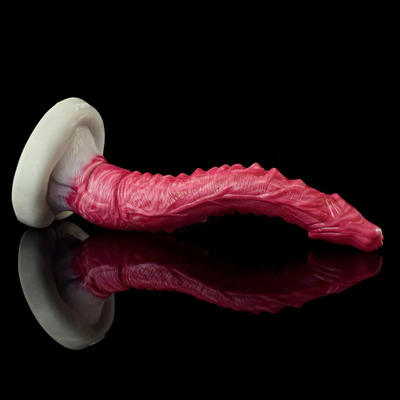 10.4 Inch Lifelike Curved Silicone Monster Dildo – Fantasy Adult Toy