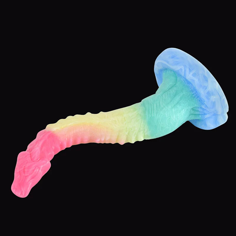10.4 Inch Lifelike Curved Silicone Monster Dildo – Fantasy Adult Toy