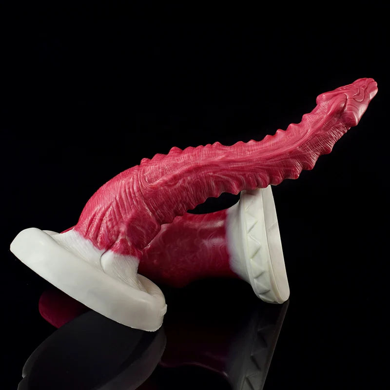 10.4 Inch Lifelike Curved Silicone Monster Dildo – Fantasy Adult Toy