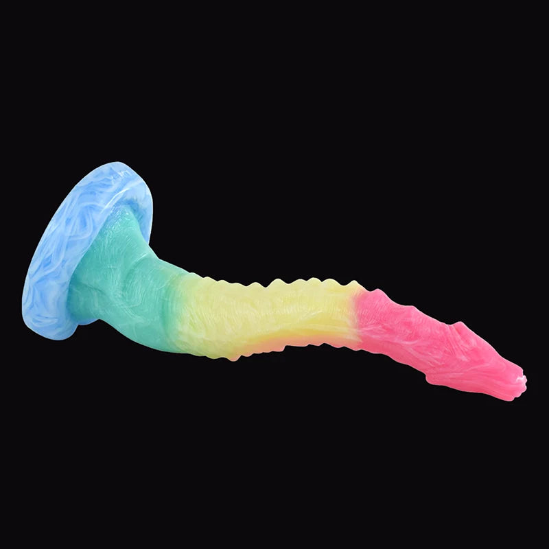 10.4 Inch Lifelike Curved Silicone Monster Dildo – Fantasy Adult Toy